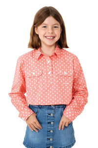JUST COUNTRY GIRLS HARPER HALF BUTTON WORKSHIRT