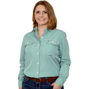 JUST COUNTRY WOMENS ABBEY FULL BUTTON PRINT WORKSHIRT