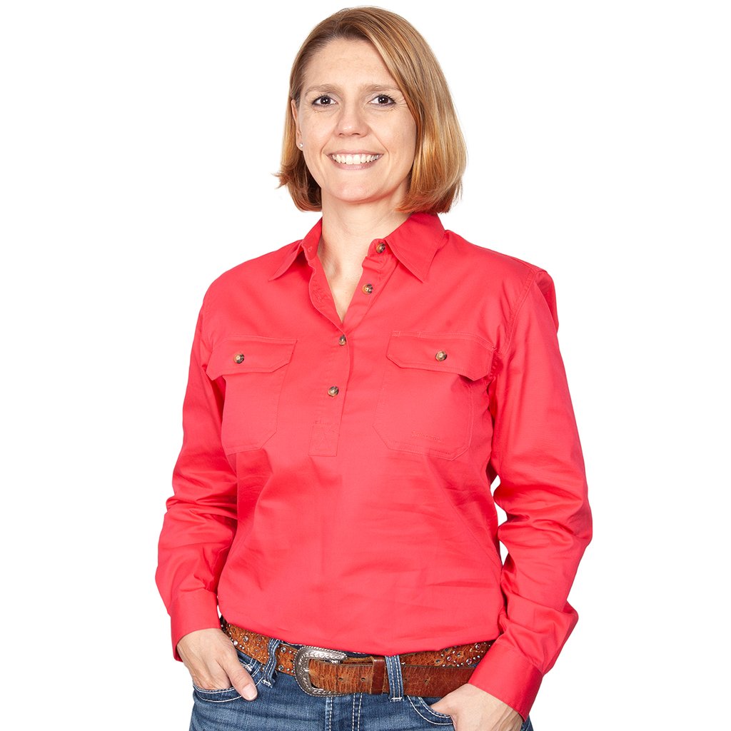 JUST COUNTRY WOMENS JAHNA 1/2 BUTTON