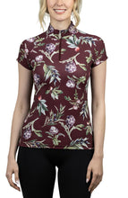 Load image into Gallery viewer, KASTEL TAWNY PORT ARTICHOKE BOTANICAL RAGLAN CAP SLEEVE
