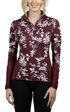 Load image into Gallery viewer, KASTEL TAWNY PORT AND WHITE FLORAL LONG SLEEVE
