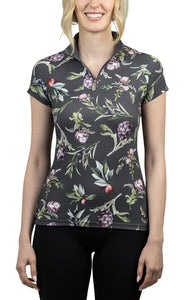 KASTEL ALL OVER BOTANICAL PRINT CAP SLEEVE
