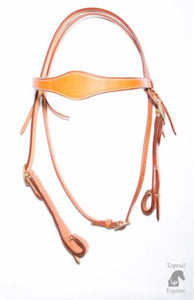 TOPRAIL LEATHER BRIDLE WITH SCALLOPED BROWBAND QUICKCHANGE