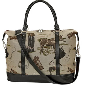 LILA EQUESTRIAN TAPESTRY TRAVEL BAG