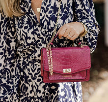 Load image into Gallery viewer, Louenhide Amelia Recycled Croc Top Handle Bag

