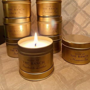 MADE AT THE RANCH BOURBON & LEATHER CANDLE