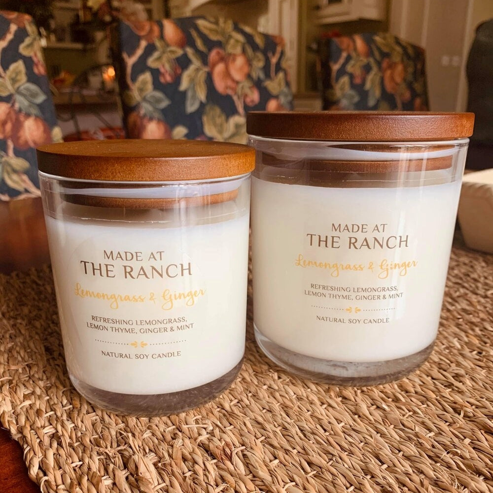 MADE AT THE RANCH LEMONGRASS & GINGER CANDLE