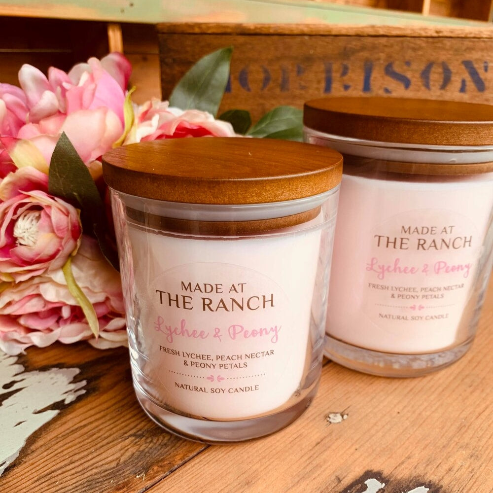 MADE AT THE RANCH LYCHEE & PEONY CANDLE