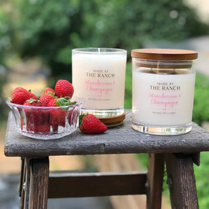 MADE AT THE RANCH STRAWBERRYS & CHAMPAGNE CANDLE