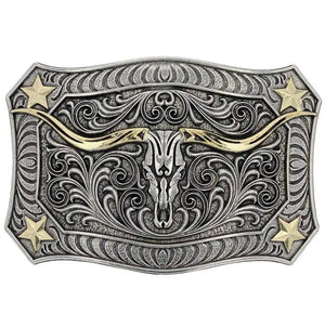 MONTANA SILVERSMITH LONGHORN ATTITUDE BUCKLE