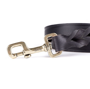 MY FAMILY ASCOT GREASED ITALIAN LEATHER LEASH