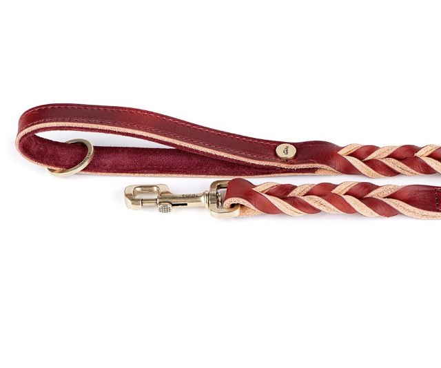 MY FAMILY ASCOT GREASED ITALIAN LEATHER LEASH