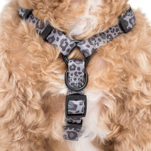 Load image into Gallery viewer, PABLO &amp; CO BLACK &amp; GREY LEOPARD STRAP HARNESS
