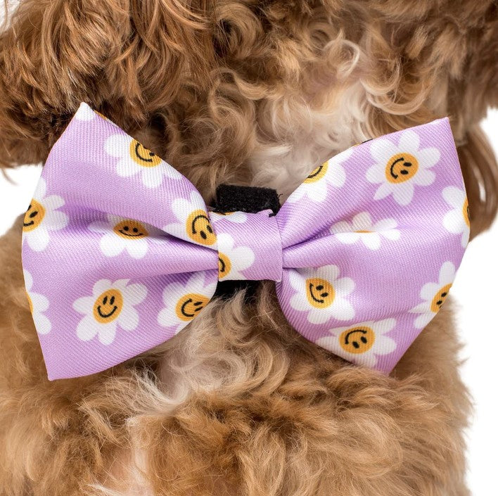 PABLO & CO LILAC SMILEY FLOWERS BOW TIE
