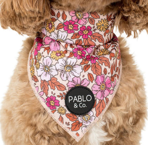 PABLO & CO PINK POSIES BANDANA