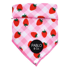 Load image into Gallery viewer, PABLO &amp; CO STRAWBERRY FIELDS BANDANA
