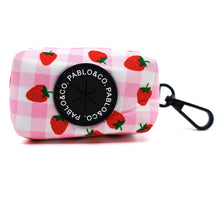 Load image into Gallery viewer, PABLO &amp; CO STRAWBERRY FIELDS POOP BAG HOLDER
