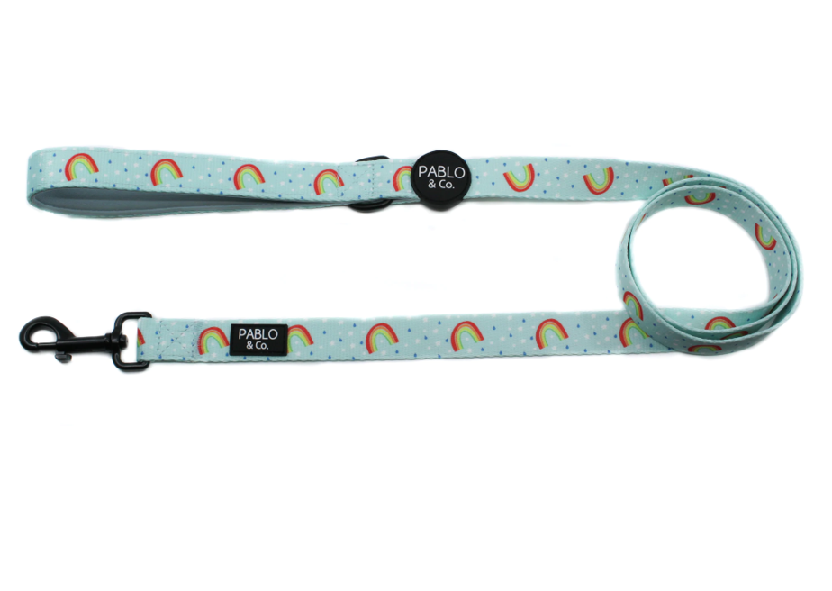 PABLO & CO BLUE RAINBOWS DOG LEASH