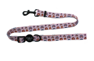 PABLO & CO ADJUSTABLE PINK RAINBOW DOG LEASH