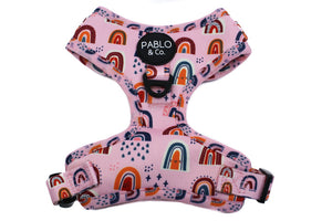 PABLO & CO PINK RAINBOWS ADJUSTABLE HARNESS