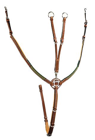 Pessoa Elastic Breastplate with D-Ring Martingale