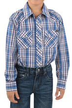 Load image into Gallery viewer, Pure Western Boys Bolt Check Western Long Sleeve Shirt
