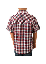 Load image into Gallery viewer, PURE WESTERN BOYS EDWARD CHECK WESTERN SHORT SLEEVE SHIRT
