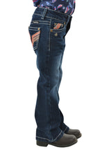 Load image into Gallery viewer, Pure Western Girls Aztec Boot Cut Jean
