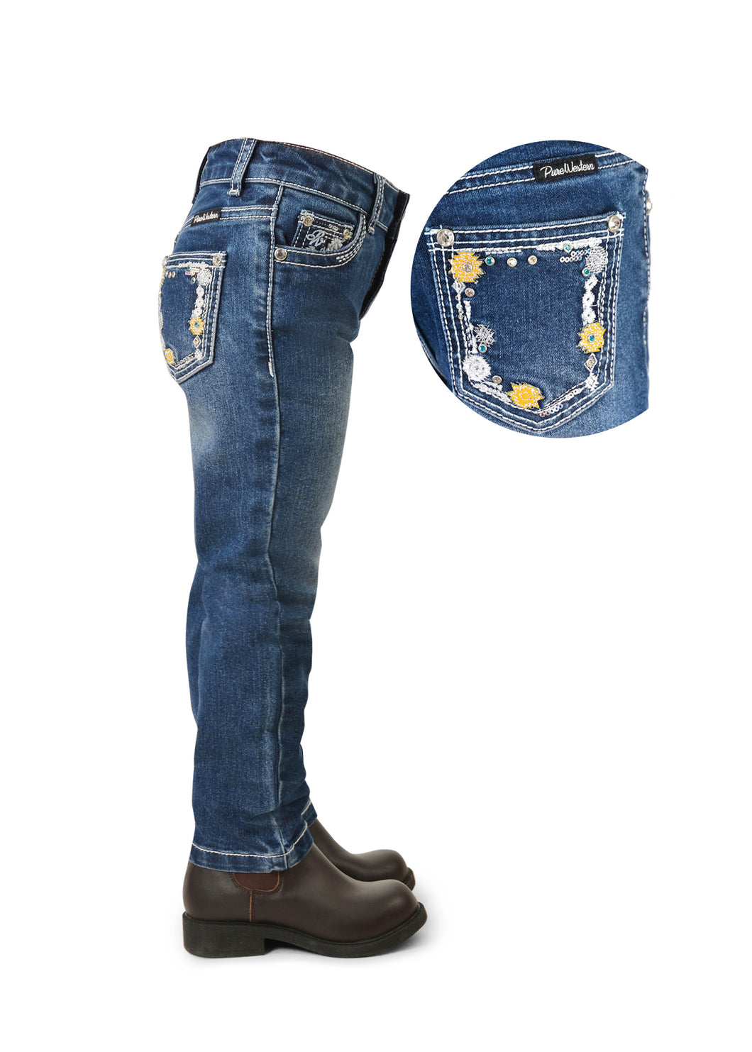 PURE WESTERN GIRLS CLEMENTINE SLIM LEG JEANS