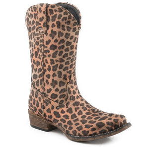 Roper Kids Riley Leopard Bronze Boots