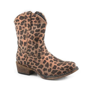 ROPER TODDLER RILEY LEOPARD BRONZE BOOTS