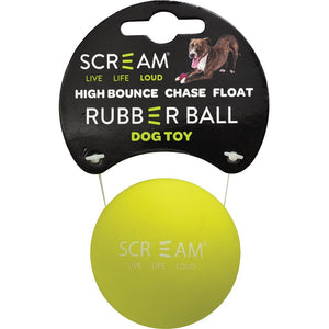 SCREAM RUBBER BALL DOG TOY