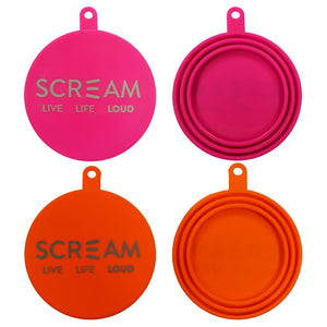 SCREAM SILICONE PET FOOD CAN COVER 2PK