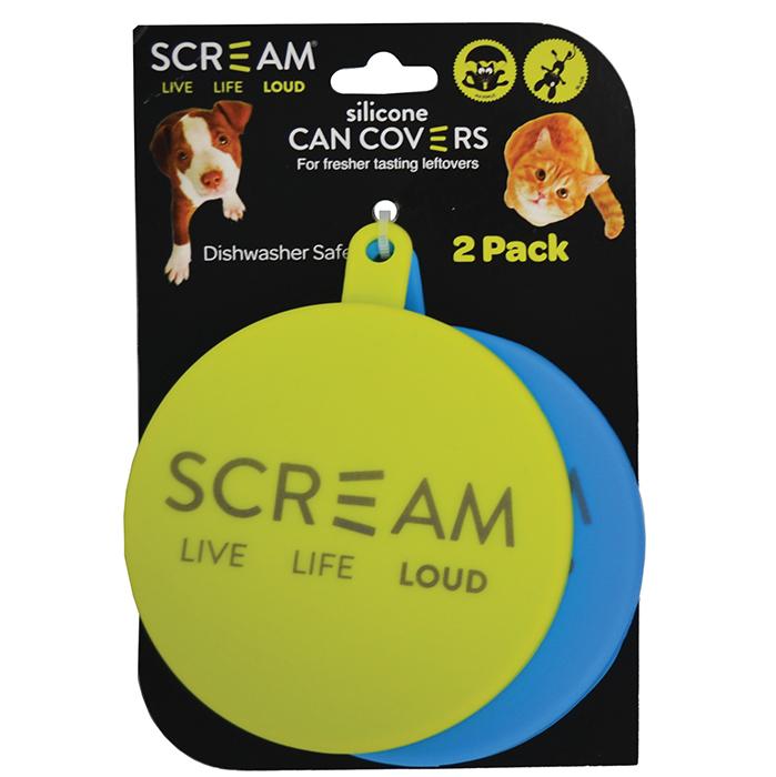 SCREAM SILICONE PET FOOD CAN COVER 2PK