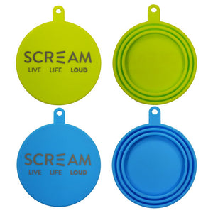 SCREAM SILICONE PET FOOD CAN COVER 2PK