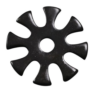 BLACK STEEL SPUR ROWELS 8 POINT FANCY