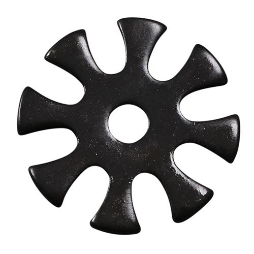 BLACK STEEL SPUR ROWELS 8 POINT FANCY