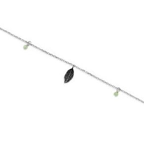 S & S 925 SS LEAF ANKLET