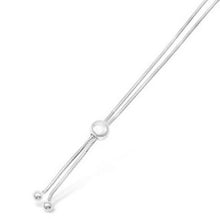 Load image into Gallery viewer, 925 SS SNAKE LARIAT BRACELET WITH BALL DROPS
