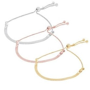 S & S 925 SS ROSE GOLD HERRINGBONE LARIAT