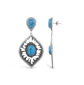S & S NEVADA 925 SS TURQUOISE EARRINGS