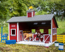 Load image into Gallery viewer, BREYER STABLEMATES RED STABLE SET
