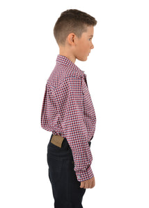 THOMAS COOK BOYS HUME CHECK 2-POCKET LONG SLEEVE SHIRT