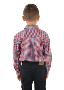 THOMAS COOK BOYS HUME CHECK 2-POCKET LONG SLEEVE SHIRT