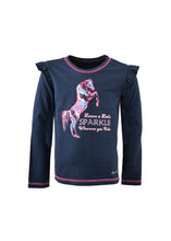 Load image into Gallery viewer, THOMAS COOK GIRLS SPARKLE HORSE LONG SLEEVE TEE
