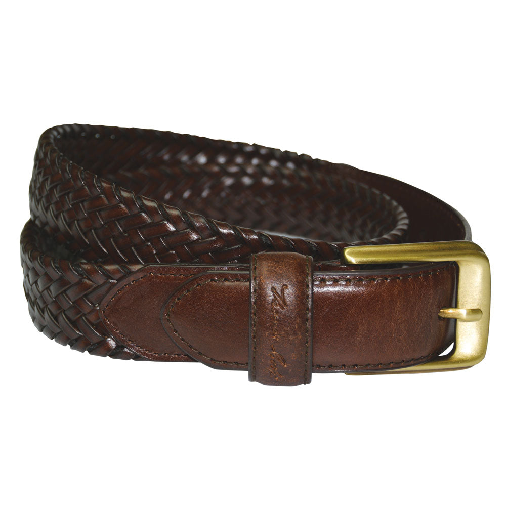 THOMAS COOK HARRY LEATHER BRAIDED BELT
