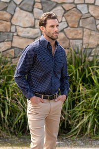 Thomas Cook Mens Mittagong Print 2-Pocket Long Sleeve Shirt