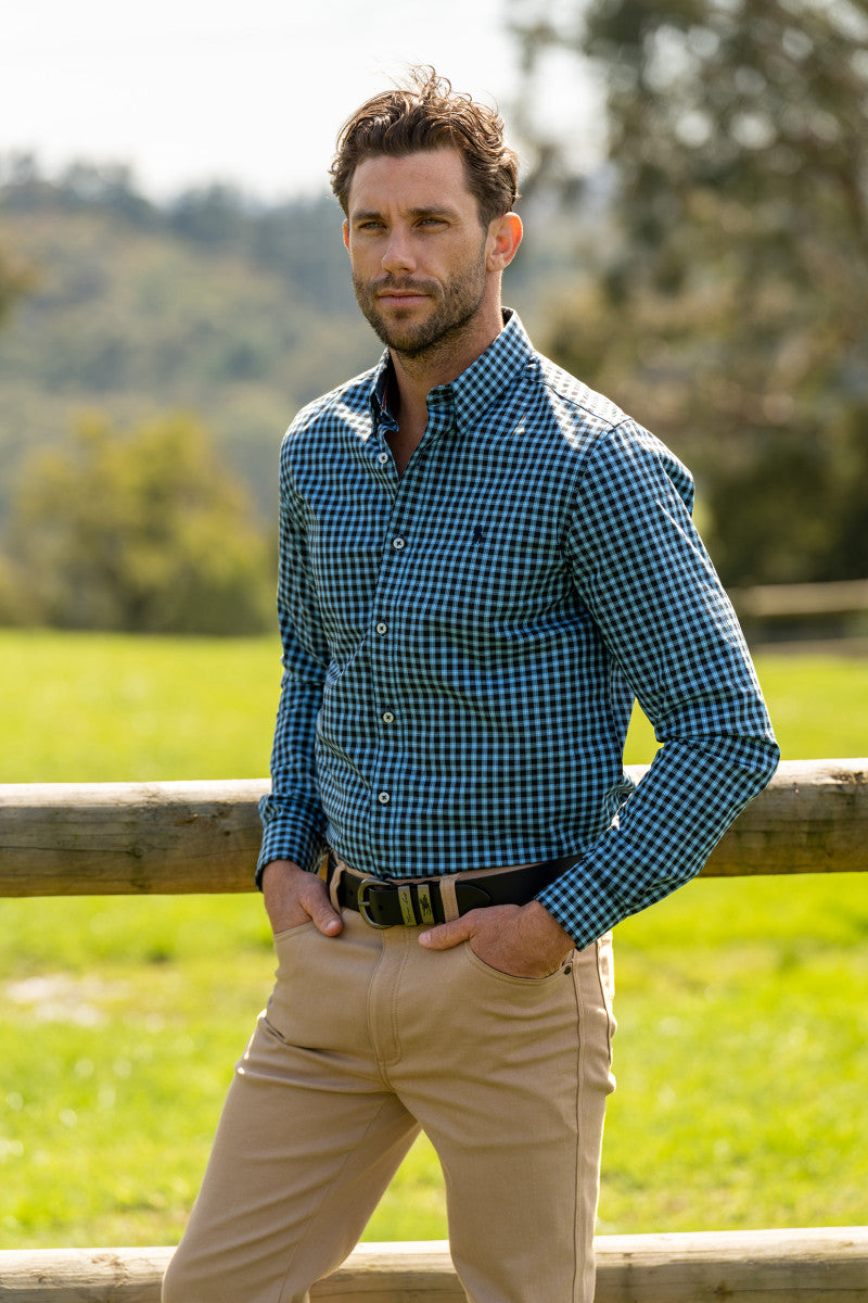 THOMAS COOK MENS NORTON CHECK TAILORED LONG SLEEVE SHIRT