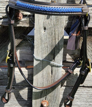 Load image into Gallery viewer, TOPRAIL BLUE THIN PLAIT BROWBAND LEATHER BRIDLE
