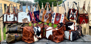 Toprail The Notebook Western Messenger Jersey Cowhide Bag